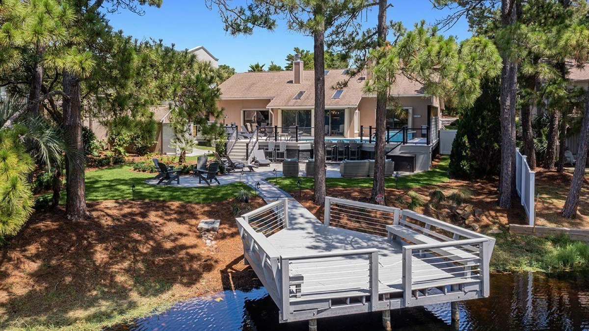 Gulf Pines House | Coastal Soul - Secluded Lakefront Home with Private Pool Area & Golf Cart