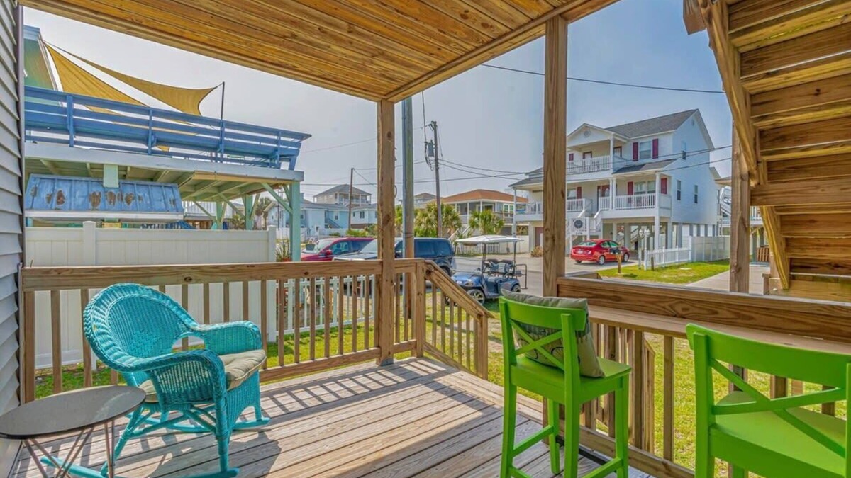 Cherry Grove Beach House | Coconut Flats Duplex- Downstairs-