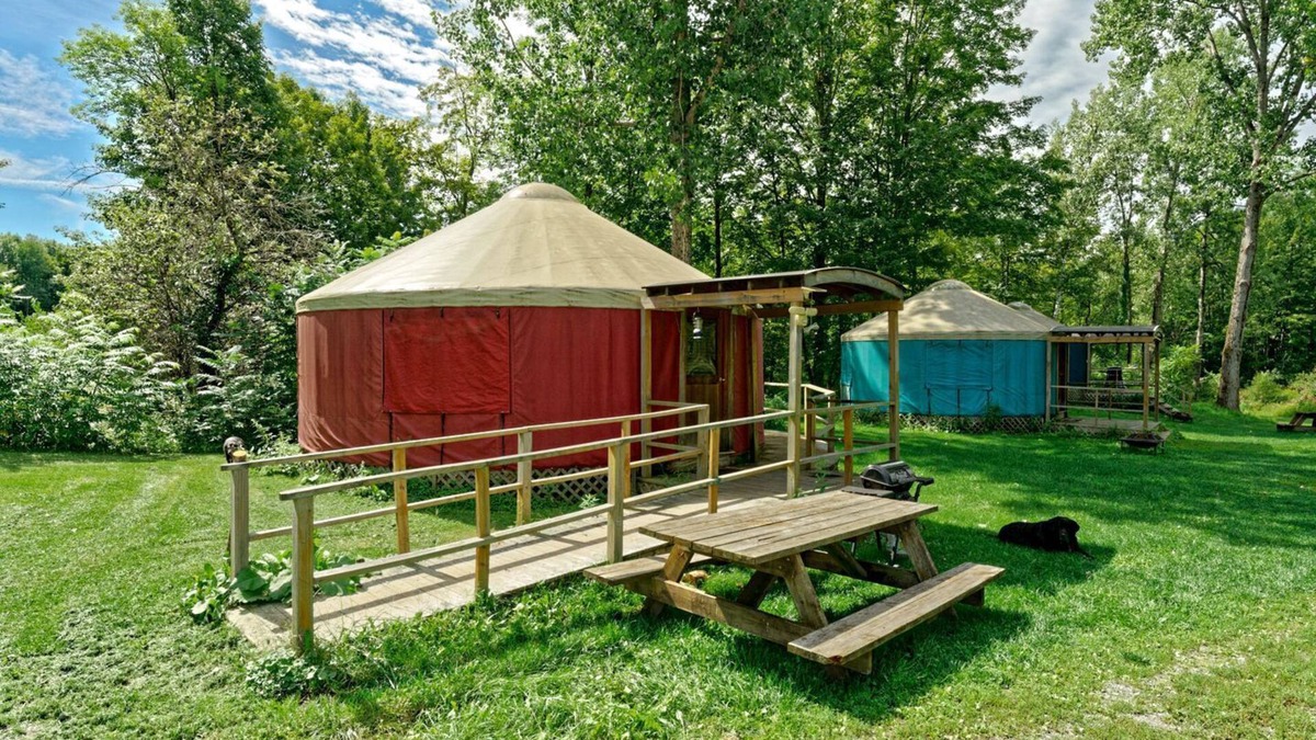 South Hartford RV Rental | Colorful Upstate New York Yurt Rental on a Farm