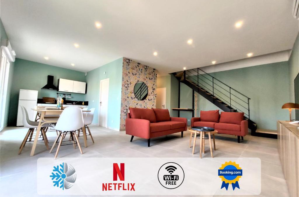Meze Apartment | ColorMix 3 étoiles - 95m2 Plein Centre - Ensoleillé Climatisé