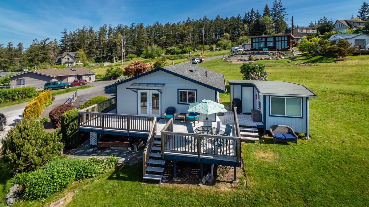 Camano Island House | Come for the Birdseye view of water, whales, mountains and more - stay to relax.