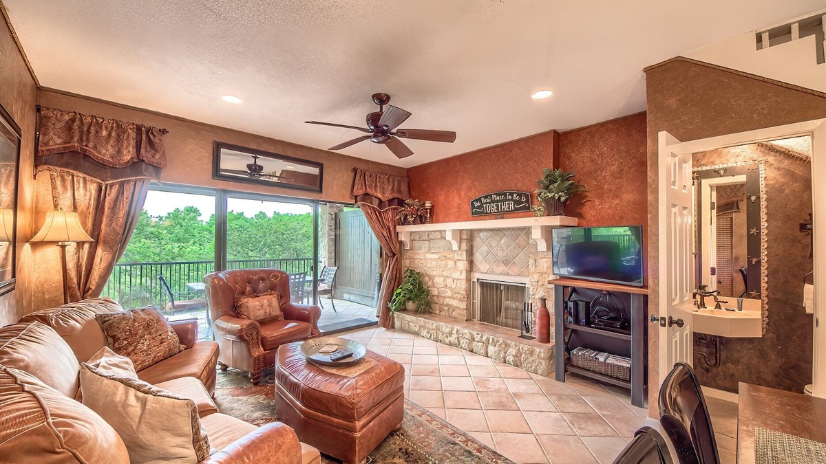 New Braunfels Condo | Come Stay at the Beautiful River Haus at Camp Warnecke Estates!