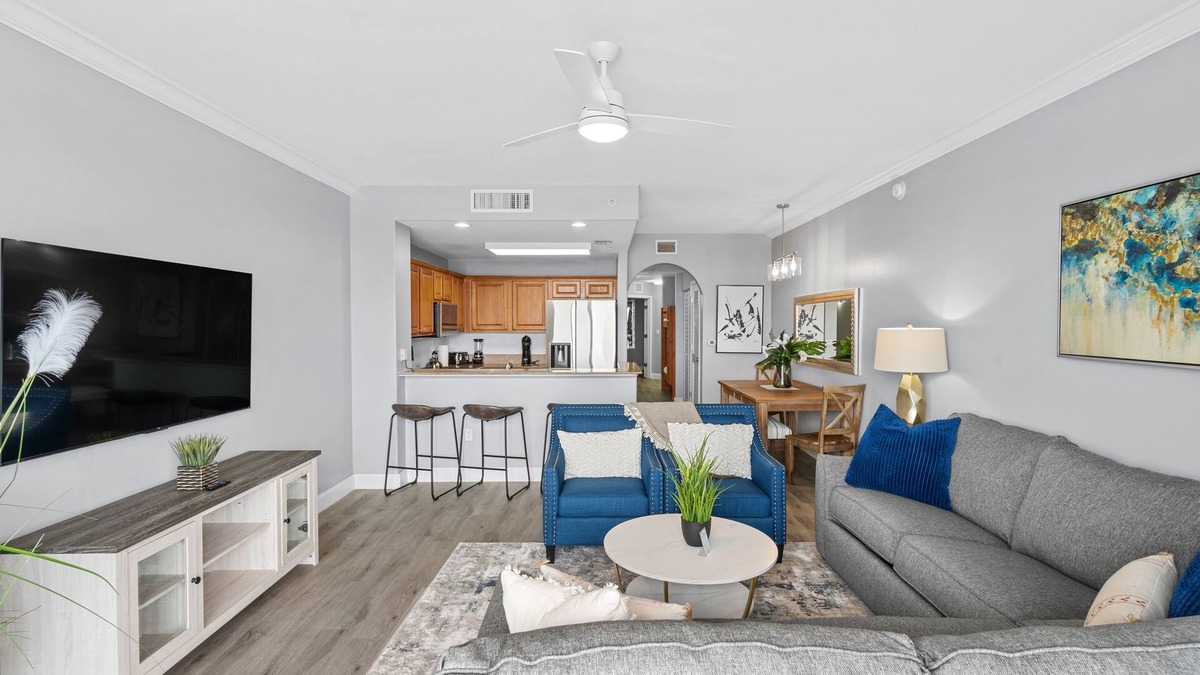 Florida Central Atlantic Coast Condo | Condo is just 2 miles away from Disney, wonderful Lake view family-sized