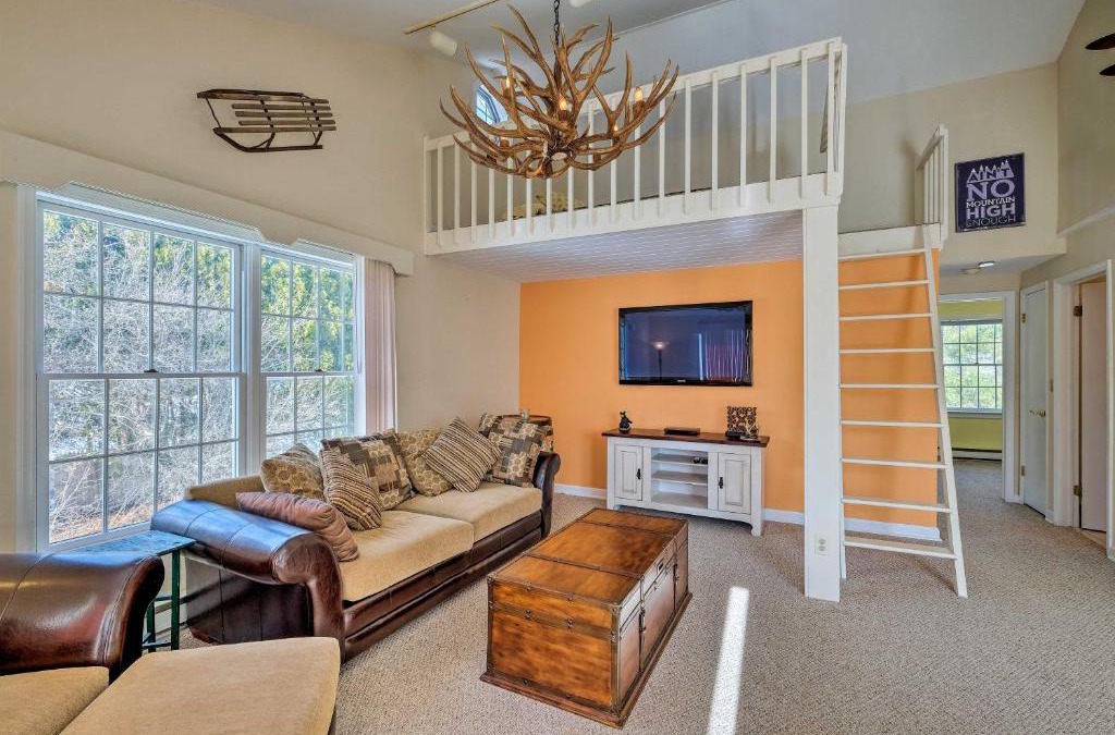 Windham Apartment | Condo with Loft 2 Mi to Windham Mountain Ski!
