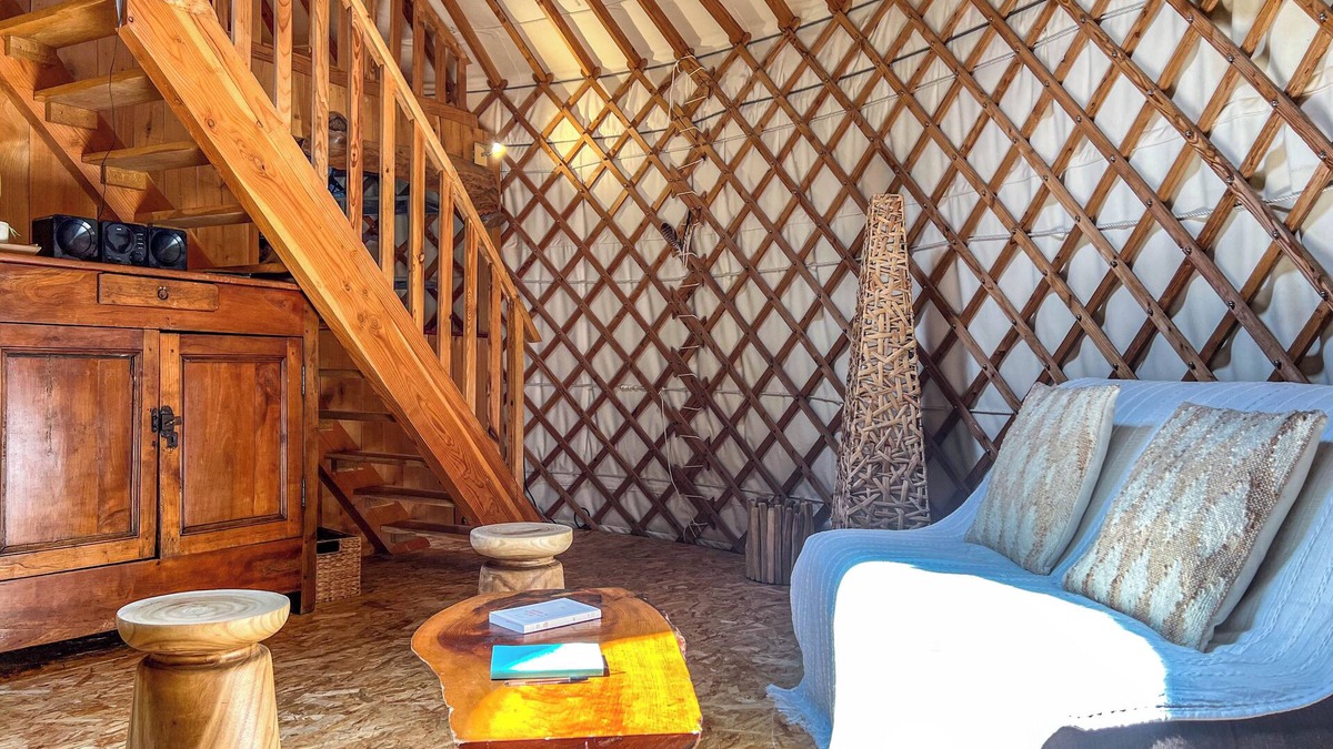 Chataigneraie Cantalienne Ski Chalet | Contemporary Cantal family yurt for up to 6 people