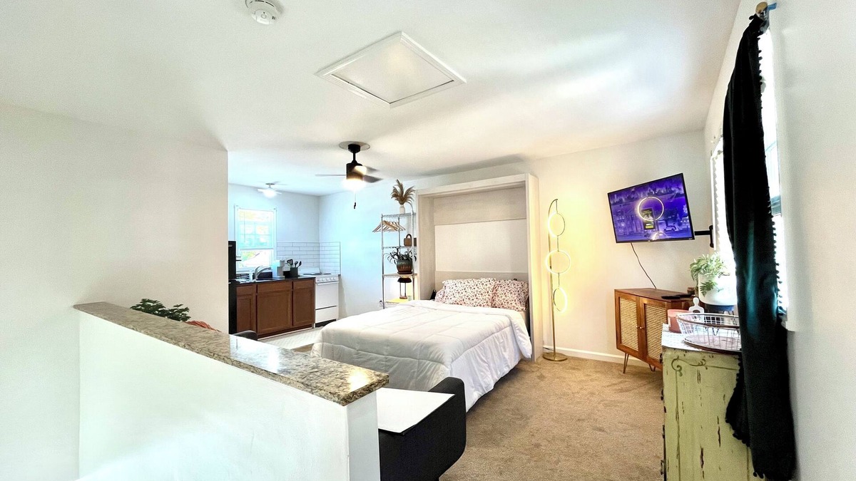 Downtown Greensboro Apartment | Cool City studio/free parking/walkable to all hot spots/safe/keyless/Tanger