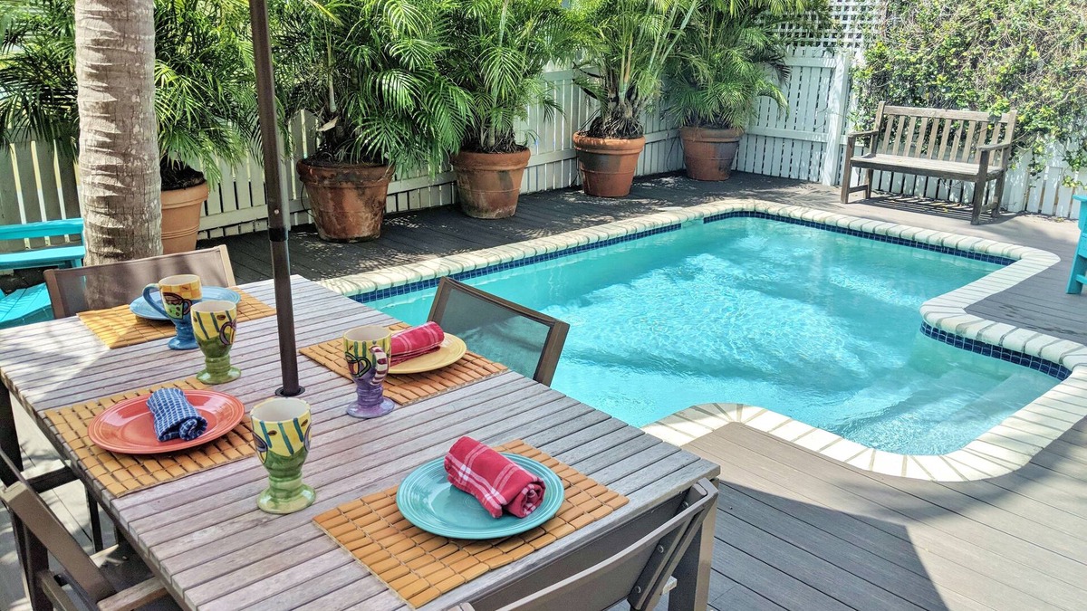 Key West Historic District Cottage | CORAZON: Old Town MONTHLY - Private Pool - LARGE 2BD/2.5BA - RealKeyWest