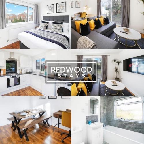 Rushmoor District House | COSY 3 BEDROOM SERVICED HOUSE WITH FREE WiFi AND PARKING, ITS PERFECT FOR BUSINESS STAYS, FAMILIES, RELOCATIONS, EXTENDED STAYS AND EMERGENCY ACCOMMODATION by REDWOOD STAYS