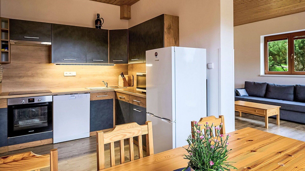 Nova Ves nad Nisou Apartment | Cosy apartment for 9 guests with WIFI, TV and terrace