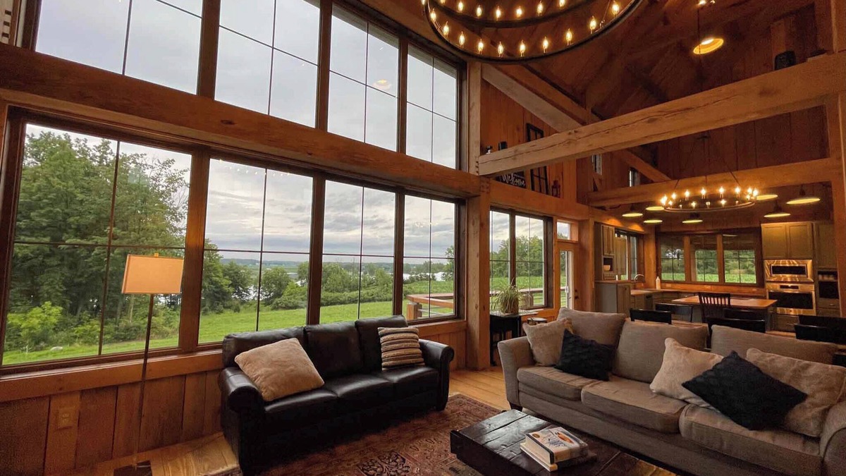 Hudsonville House | Countryside Timber Frame Barn Home by weliveinabarn.com