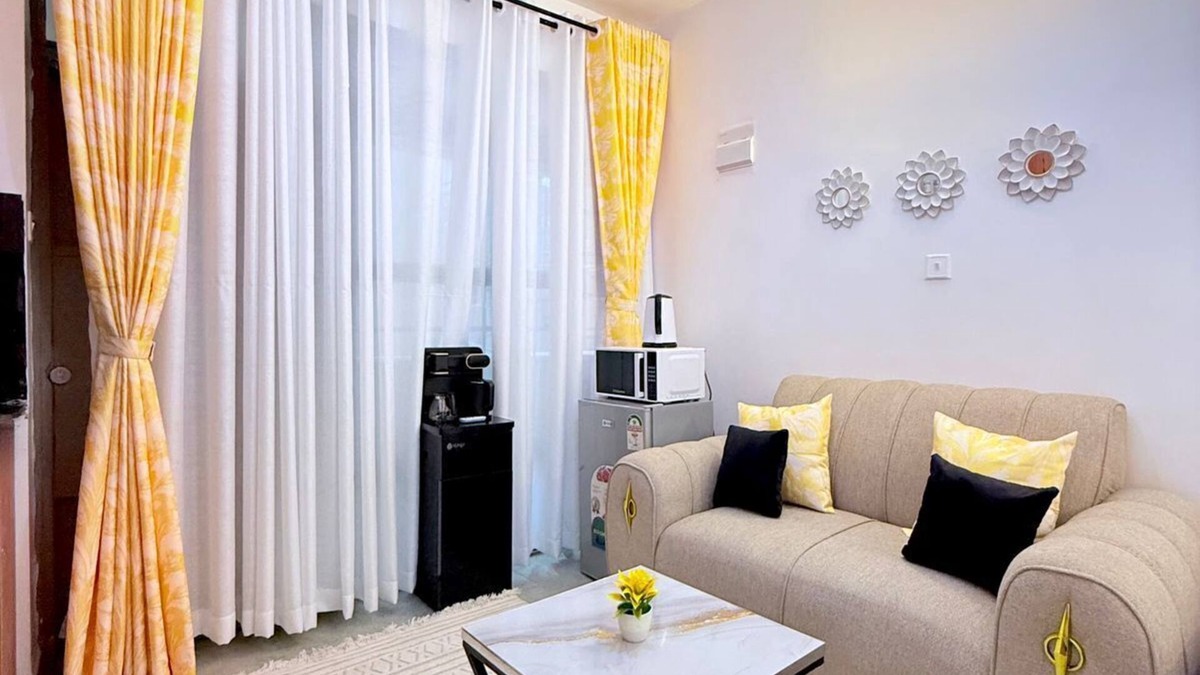 Kasarani Apartment | Cozy and elegant studio in Nairobi fully furnished with detailed interior decor.