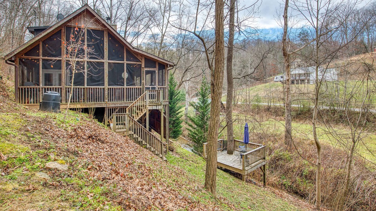 Clyde House | Cozy Creekside Cabin Retreat in Clyde, NC