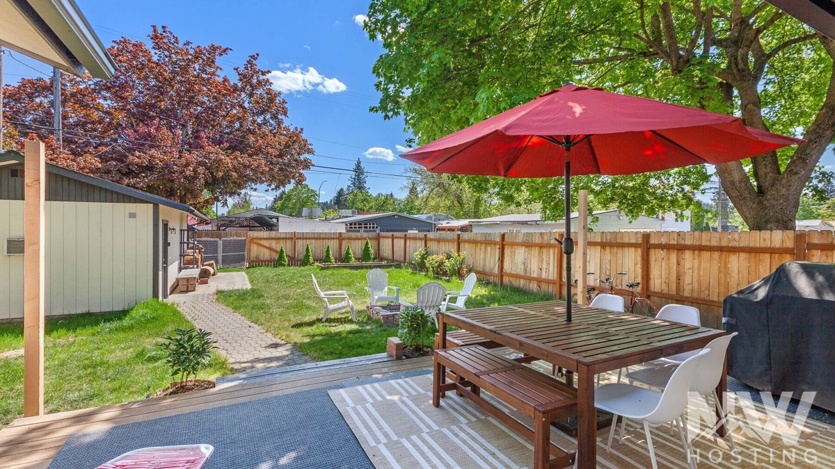 Coeur d'Alene House | Cozy Downtown Bungalow—Fire Pit, Spacious Deck, Fenced Yard & Walk to Local Dining, Bars & Shops!