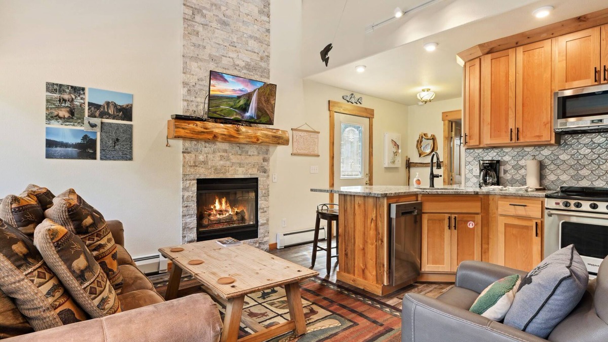 Fall River Estates Condo | Creekside Suite 21 (Private Hot tub) River Views!