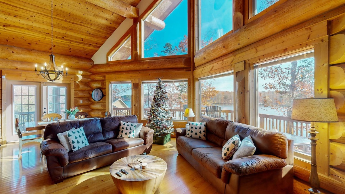 Mineral House | Custom lakefront home with lake views, hot tub, firepit, fireplace, dock, & deck