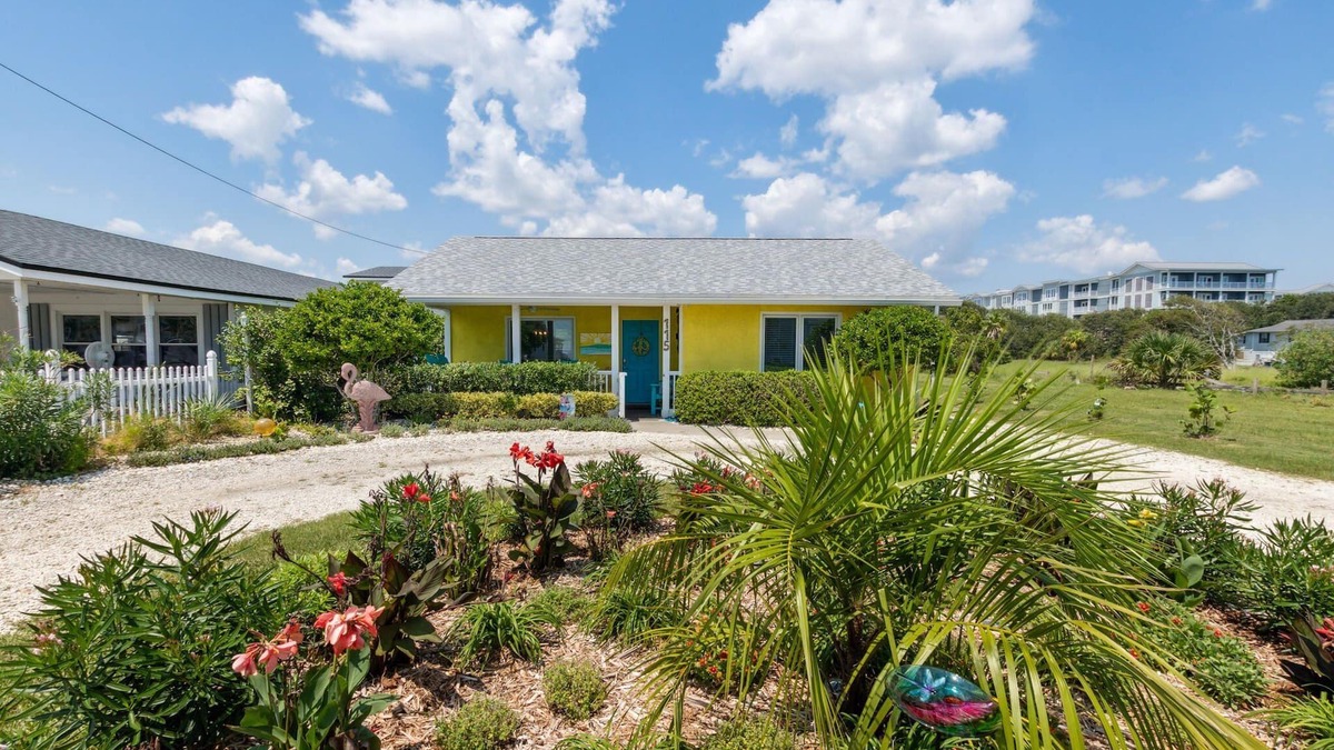 Ocean Cay House | Cute Little Yellow Cottage Across From the Beach!
