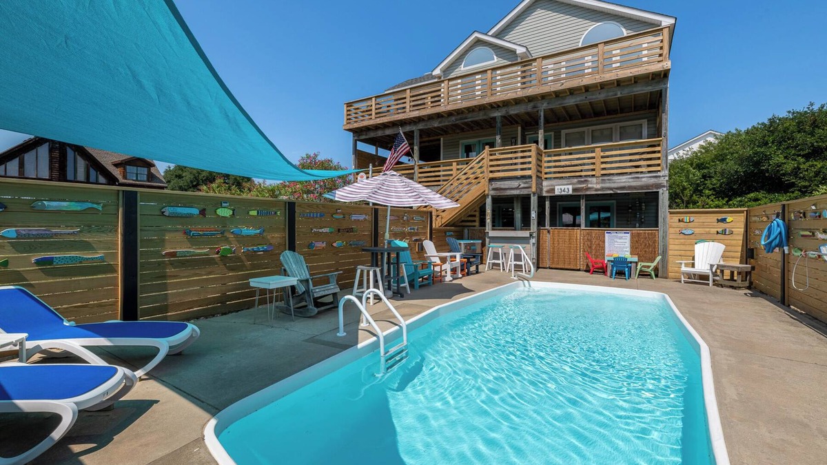 Carolina Dunes House | D3943 The Pup Deck. Oceanside, Pool, Hot Tub, Pets OK, Beach & Sound Access!
