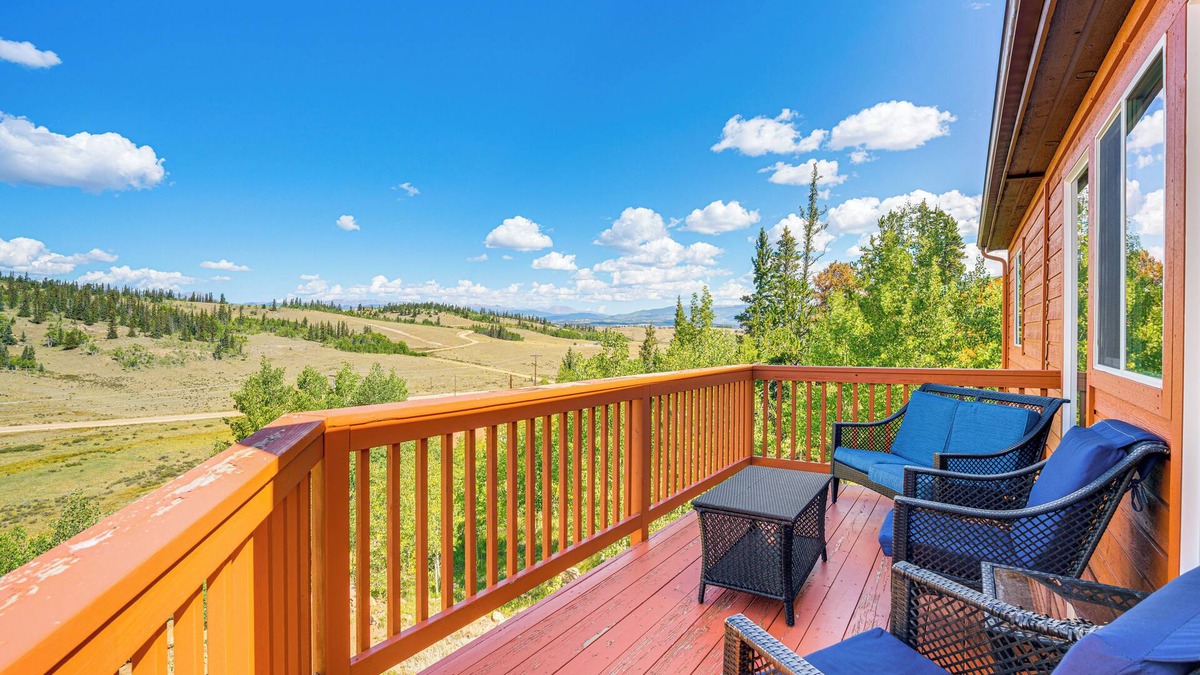 Indian Mountain Cabin | Deck & Views: Pet-Friendly Cabin in Jefferson!