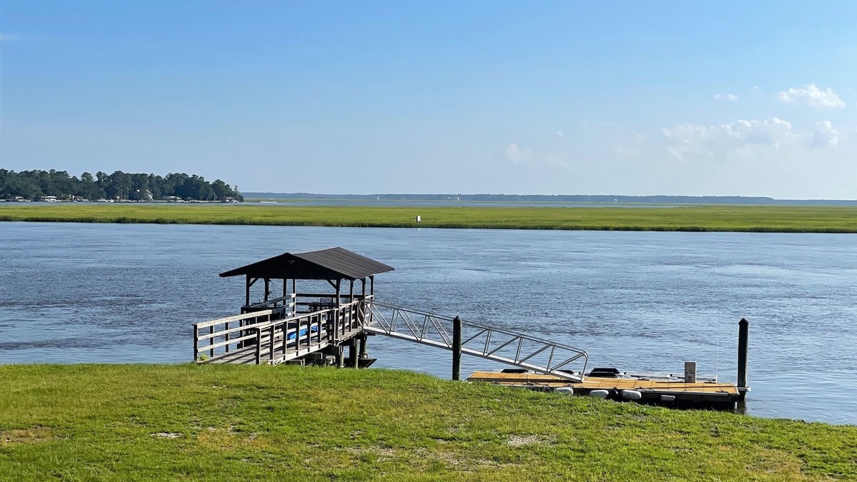 Midway House | Deepwater retreat with dock and unobstructed views of the North Newport River!