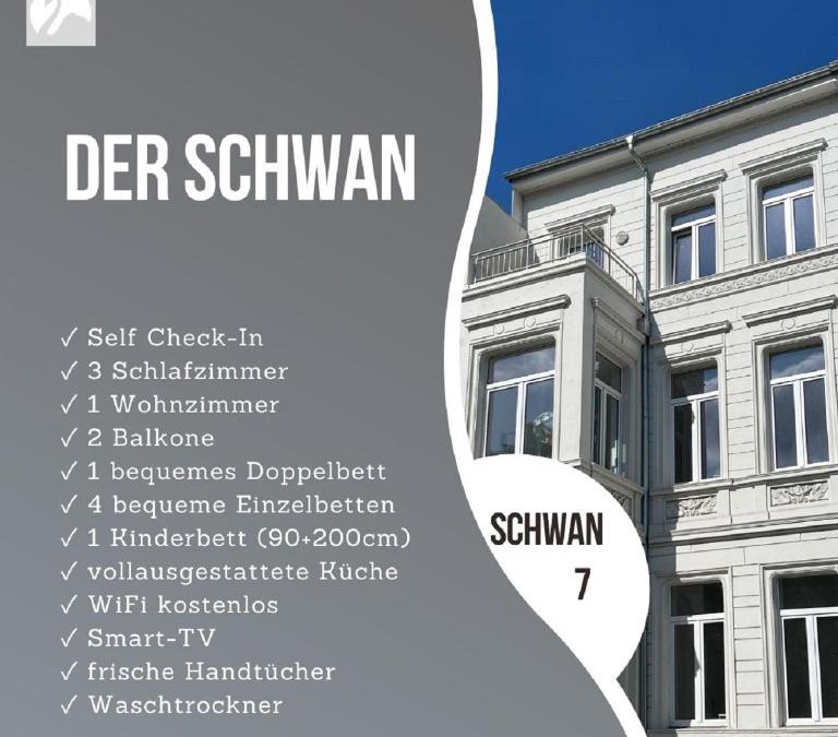 Dueren Apartment | Der Schwan 7 - 3 Schlafzimmer - 2 Balkone - zentral - 100 qm