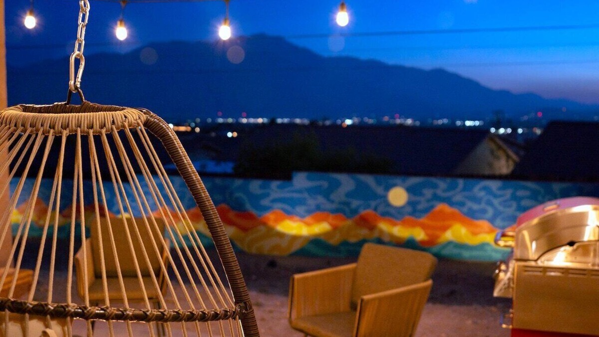 Desert Hot Springs House | Desert Haven · Outdoor Patio w/Fire Pit Minutes From Palm Springs