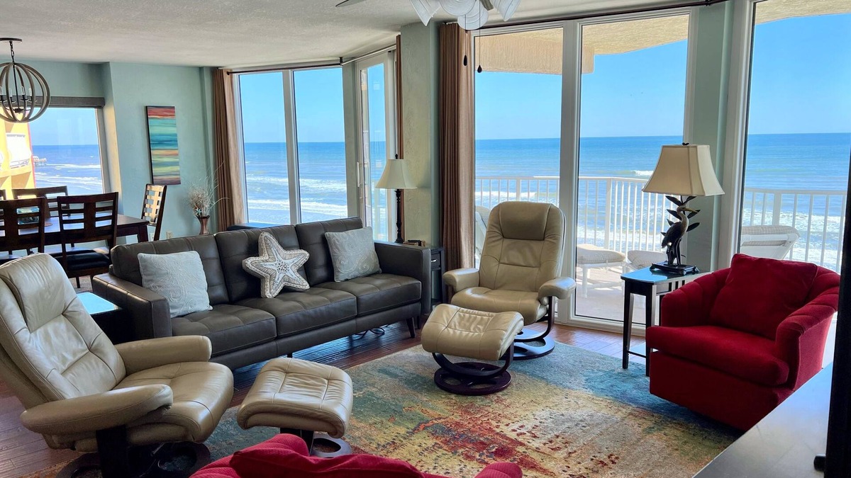 Daytona Beach Shores Condo | Direct Oceanfront 3-Bedroom #601- Beach Access and Heated Pool Open!