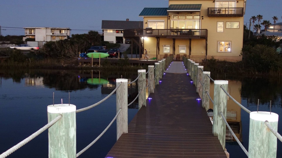 Boys Works House | Directly on Intracoastal Sunsets on the East Coast, king beds in every bedroom!