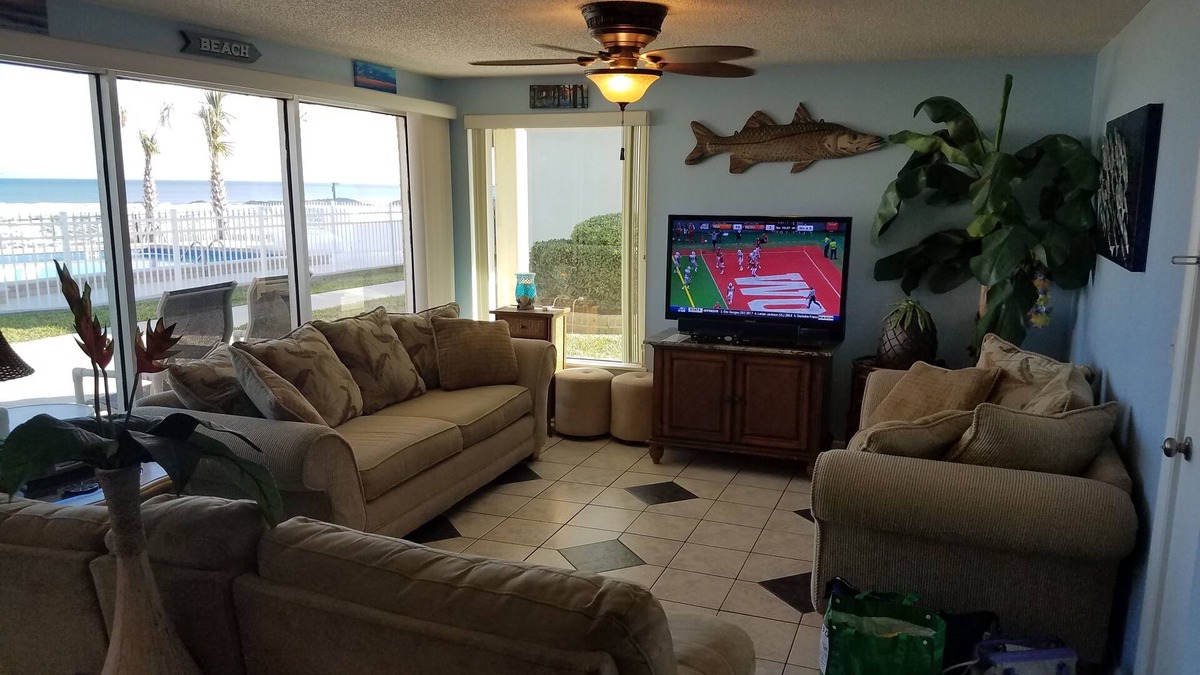 Jacksonville Beach Condo | DIRECTLY ON THE OCEAN! DIRECTLY ON THE POOL 1st Floor #26