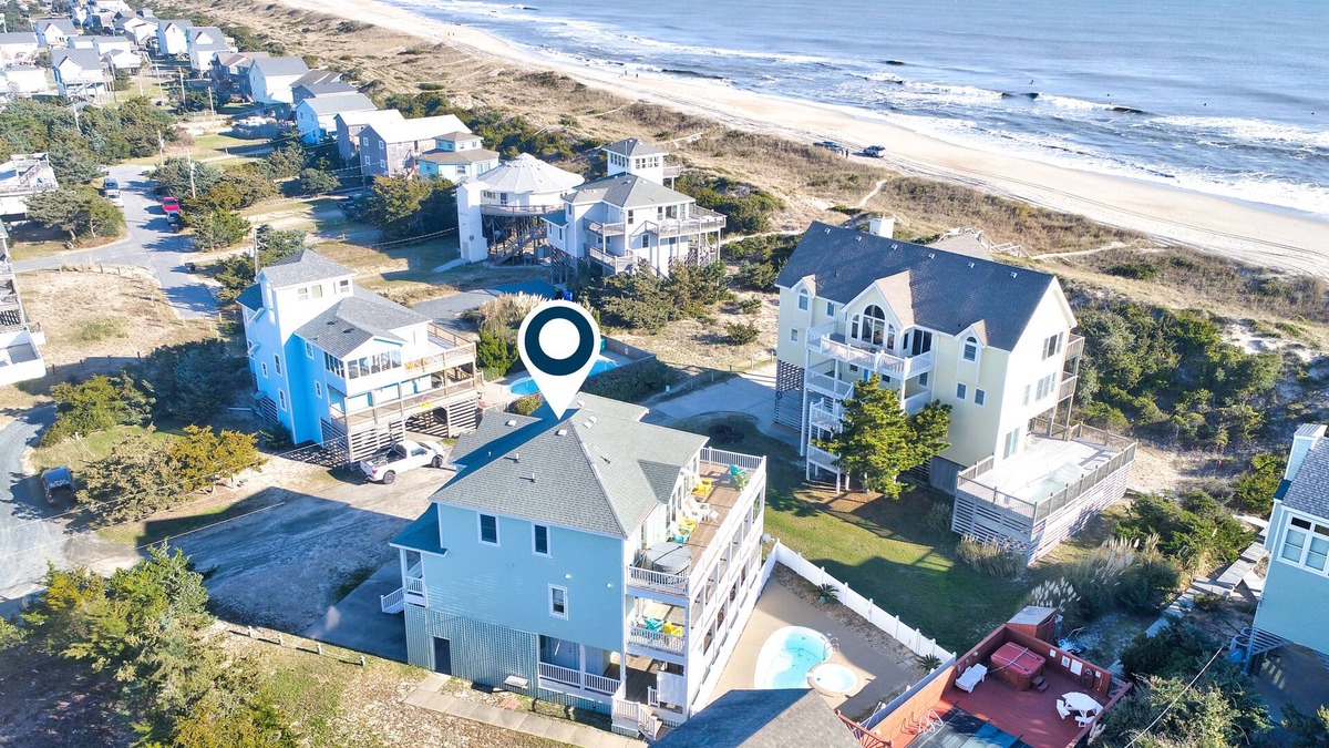 Avon House | Dog-friendly beach home with private pool, hot tub, AC, pool table & game room