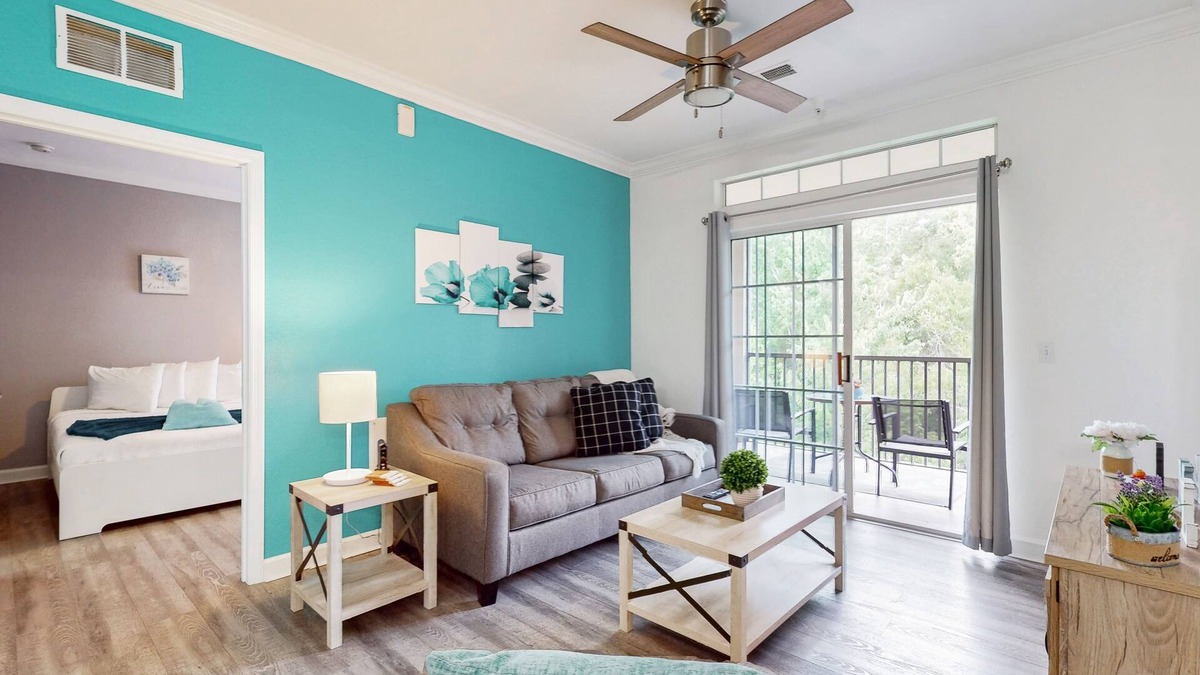 Four Corners Condo | Dog-friendly condo with balcony, pool, W/D, fast WiFi, gym, children’s pool, AC