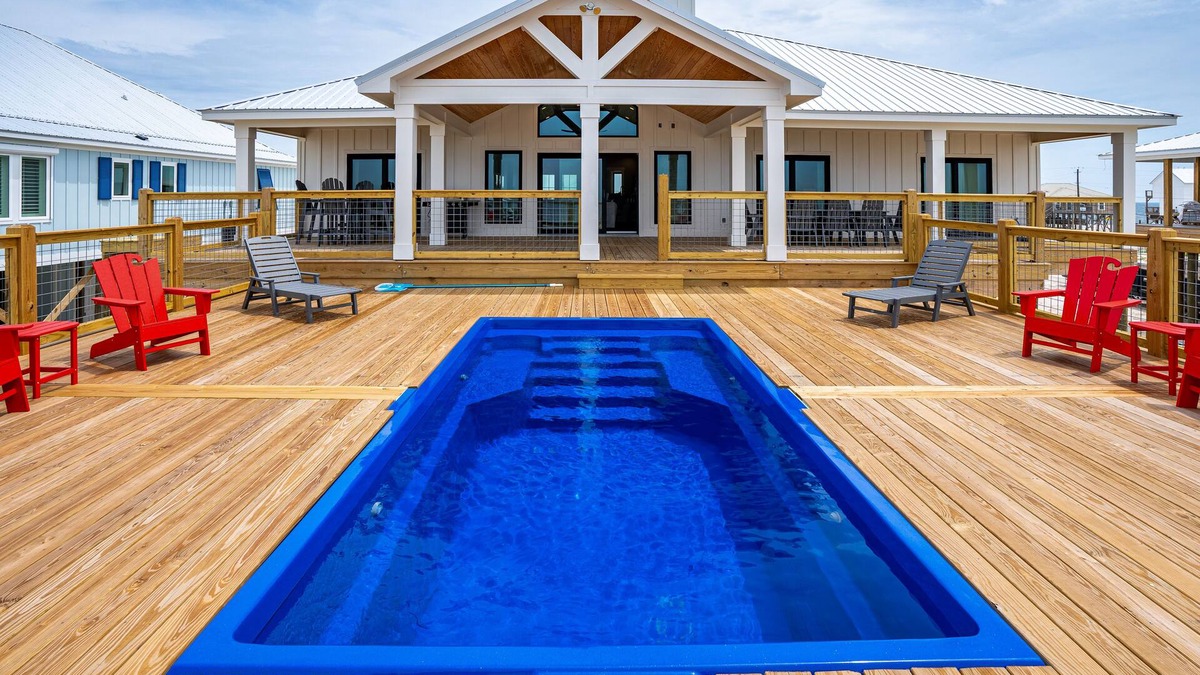 Dauphin Island House | Dog-friendly home with water views & private heated pool