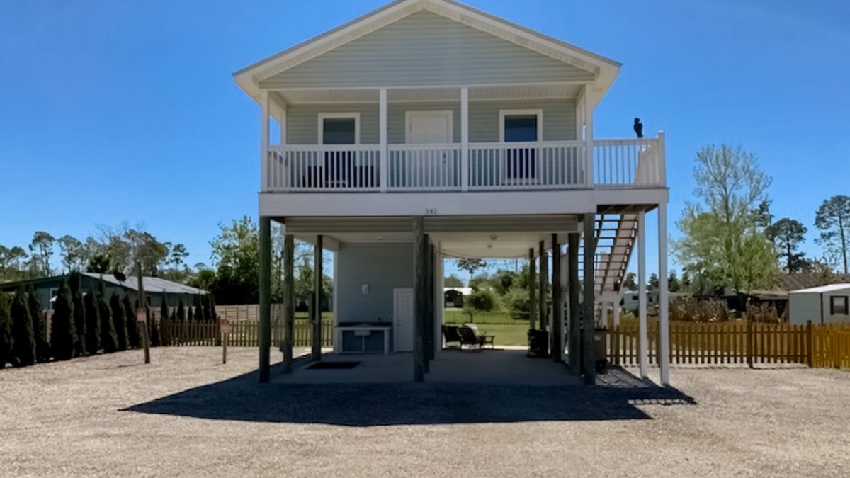 Port St. Joe House | Dog-friendly home blocks from the beach with patio, balcony, & outdoor shower