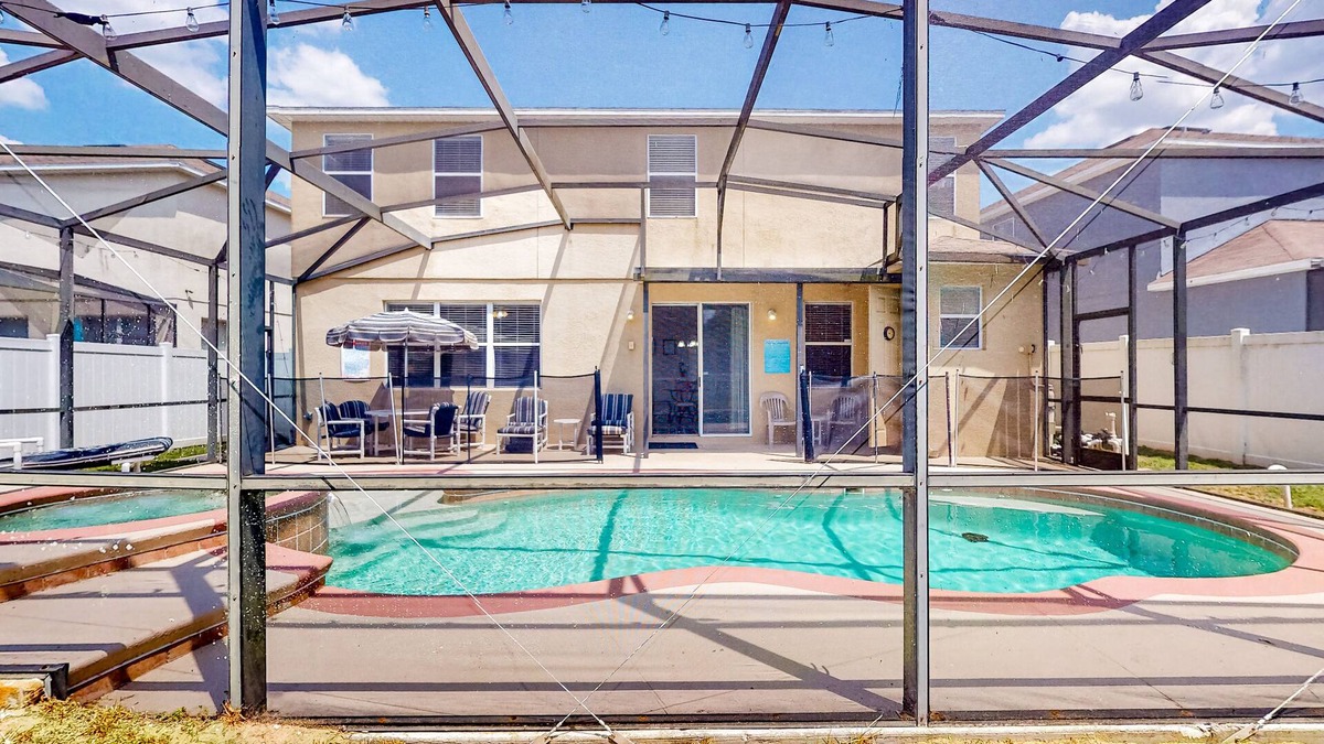 Legacy Park House | Dog-friendly home near Disney with heated pool, game room, pool spa, fast WiFi