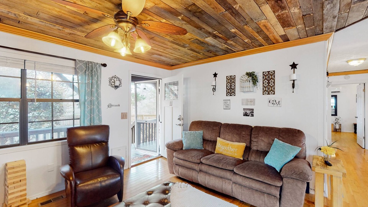 Morganton House | Dog-friendly home with wraparound deck, & fenced yard
