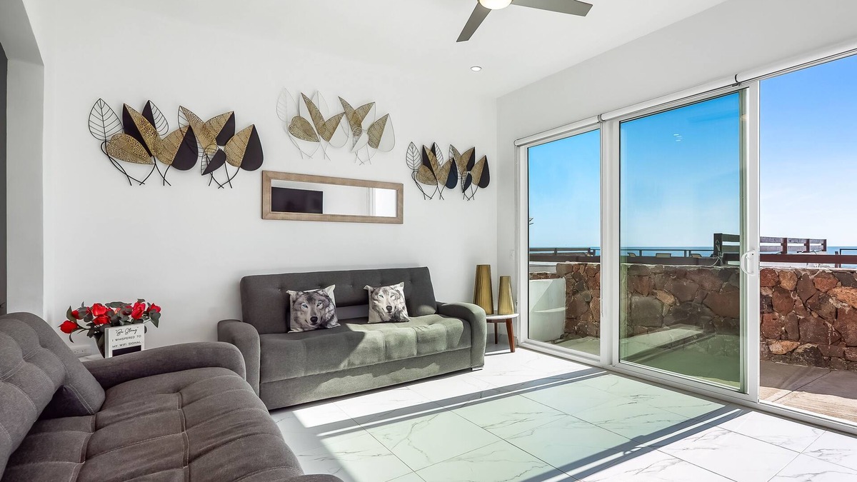 La Paloma House | Dog-friendly home with heated outdoor pool, hot tub, balcony, rooftop terrace