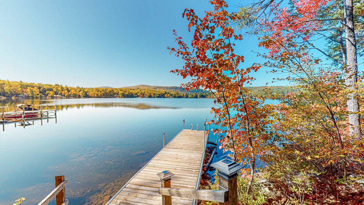 Meredith Cottage | Dog-friendly lakefront cottage with private beach and dock, lake views, and W/D