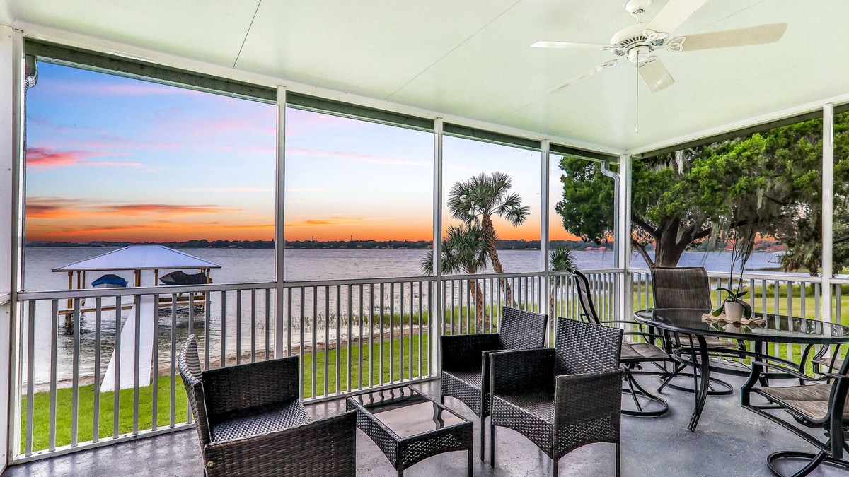 Sebring House | Dog-friendly lakefront home with fast WiFi, central AC, patio, & game room