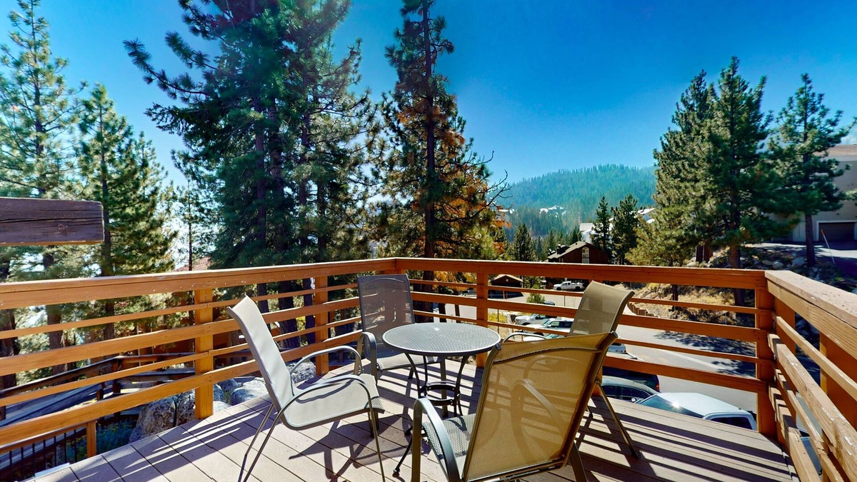 Tahoe Village Condo | Dog-friendly nature escape with generous balcony, fireplace, & views, sleeps 6