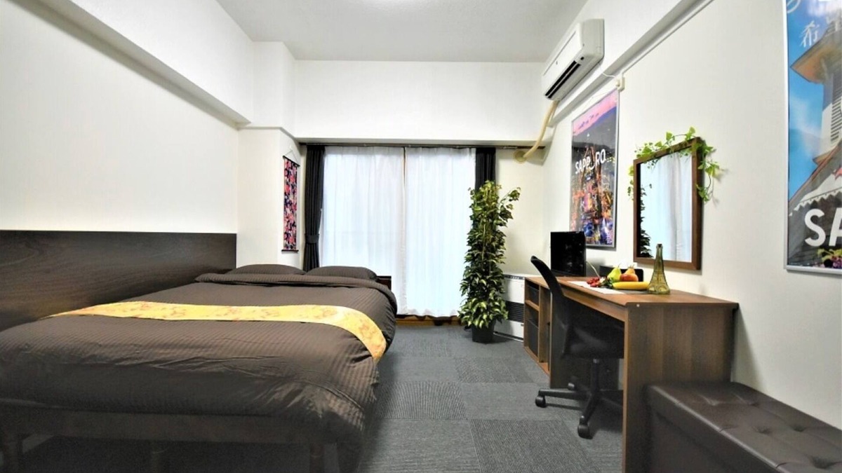 Higashi Apartment | Double bed C 6 minutes walk from Sapporo Station - 205/Sapporo Hokkaidō
