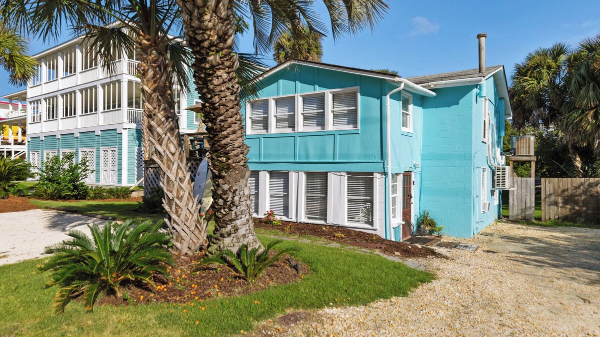 Folly Beach Apartment | Downstairs 2BR apartment C- Beach access across the street