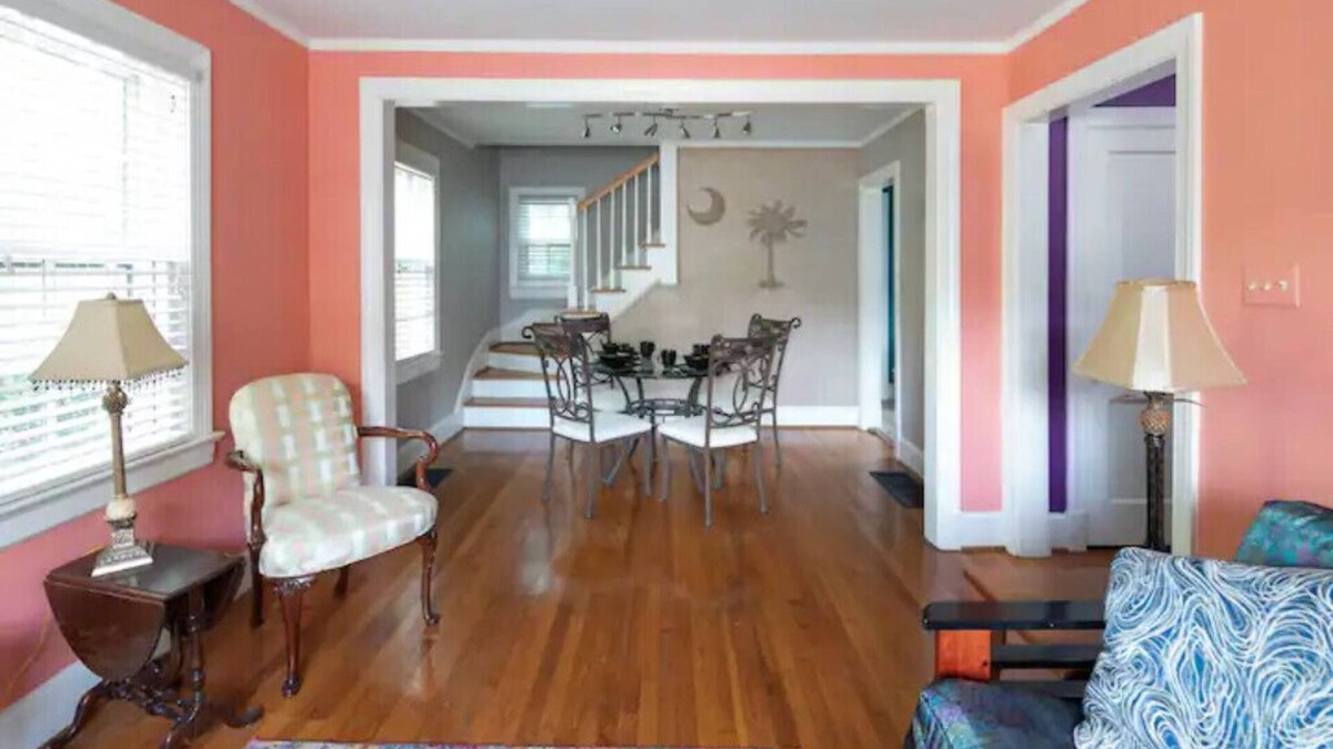 Spartanburg House | Downtown 1930's shingle home with color.