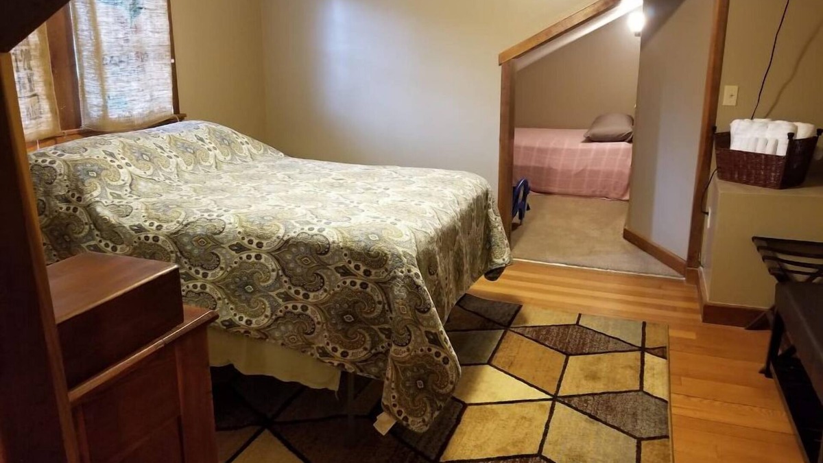 Bryson City Bed & Breakfast | "Dragonfly" guestroom at bed and breakfast on 11 park-like acres
