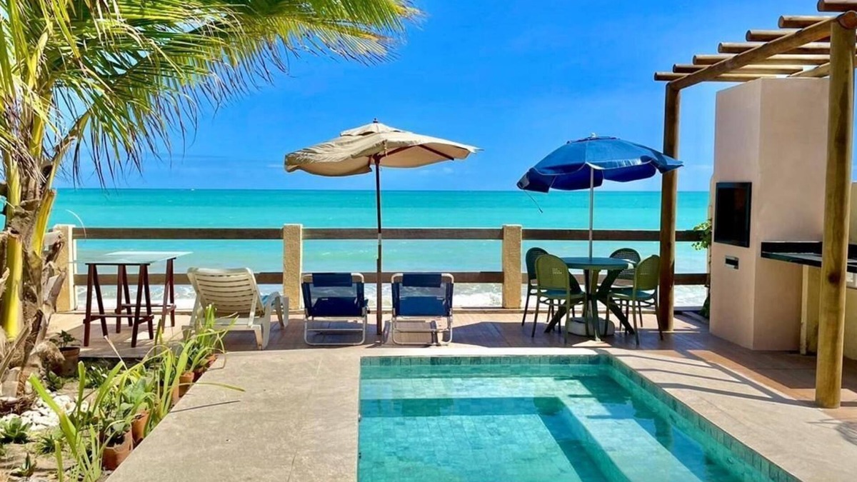 Maceio House | Duplex house on the beach sand with swimming pool and barbecue in Maceió, Ipioca.