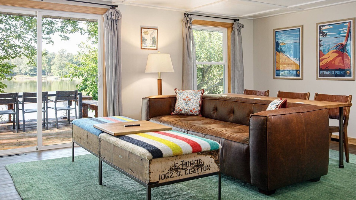 Traverse City House | Dyer Lake Gallery Retreat Lakefront Deck + Fire Pit