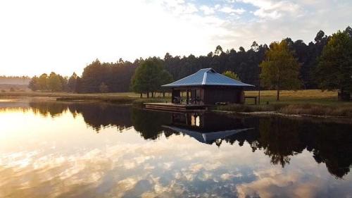 Karkloof Nature Reserve Other | eKuthuleni - Wooden Cabin over the lake