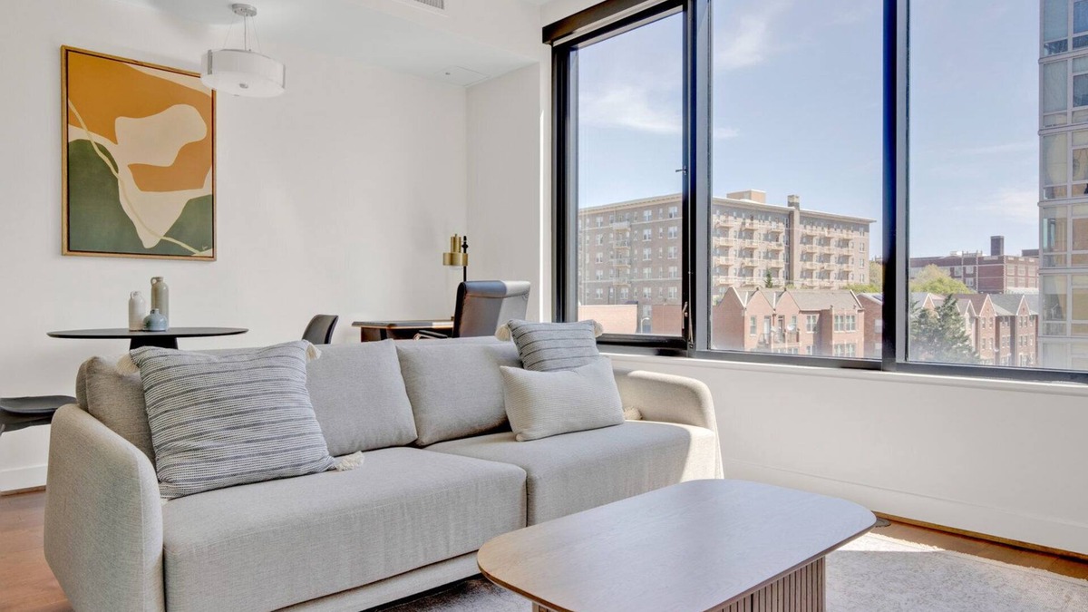 Columbia Heights Apartment | Elegant 14th St 1BR w/Gym, W/D & Lounge, walk to Metro, by Blueground