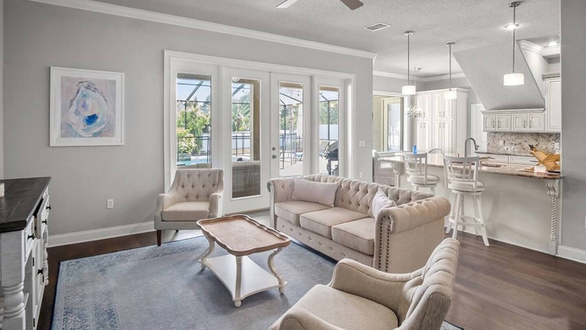 Lakeland House | Elegant Home with Pool, Office, Theater, and Fence