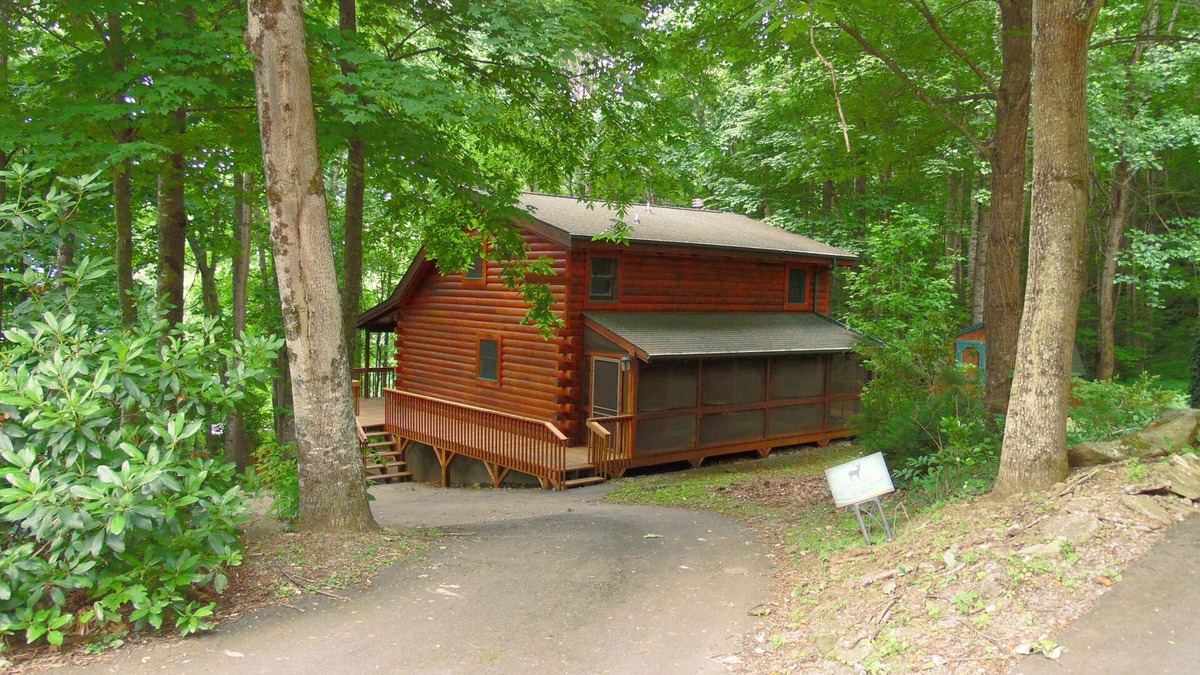 Maggie Valley Cabin | Elk Buck Gift Card Log Cabin, Mountain View, EZ Access, Playground, Firepit,WIFI