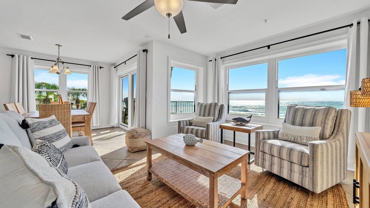 Crystal Beach Condo | Emerald Dunes 201 | Beachfront | Heated Pool+ Spa | Updated | Gated | Beach Gear