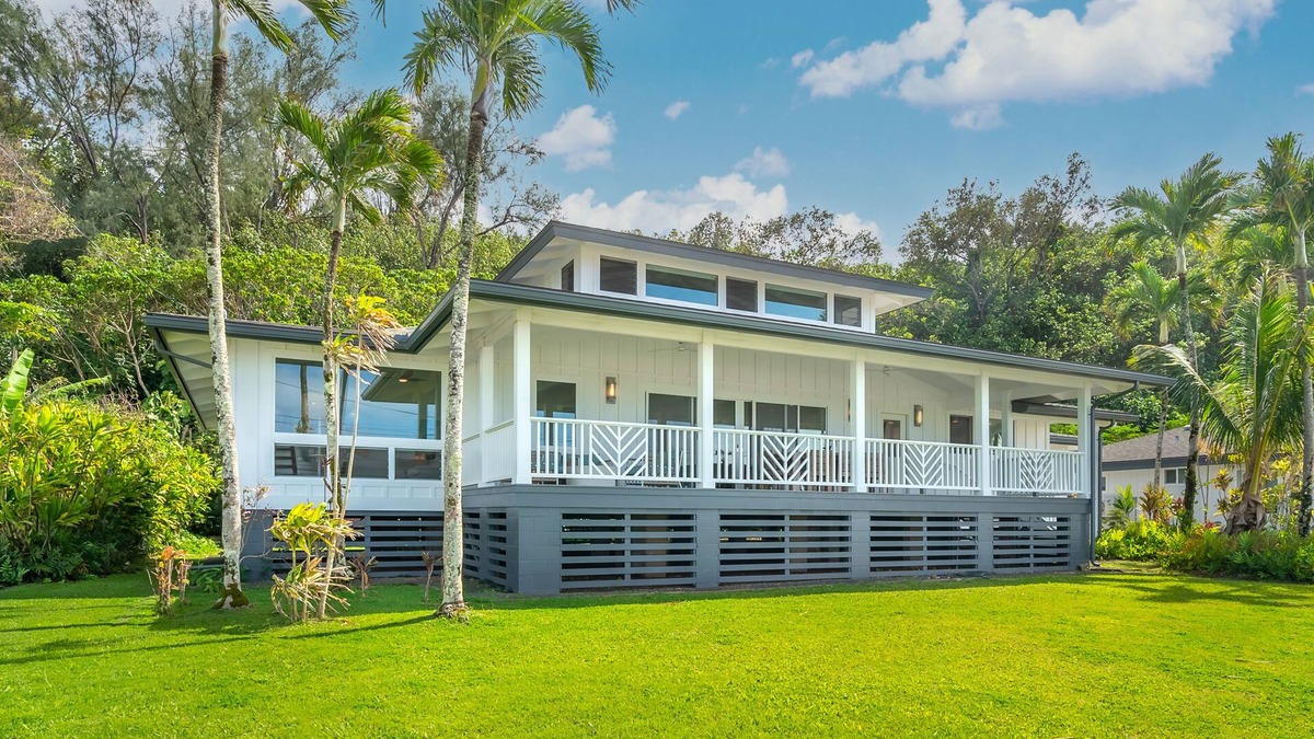 Kilauea House | Enchanted Beachfront Home at Beautiful Anini Beach A/C! TVNC-5078